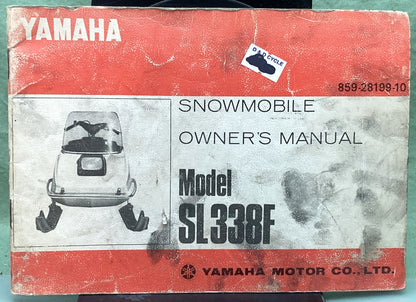 Genuine Yamaha 859-28199-10 SL338F Snowmobile Owner's Manual