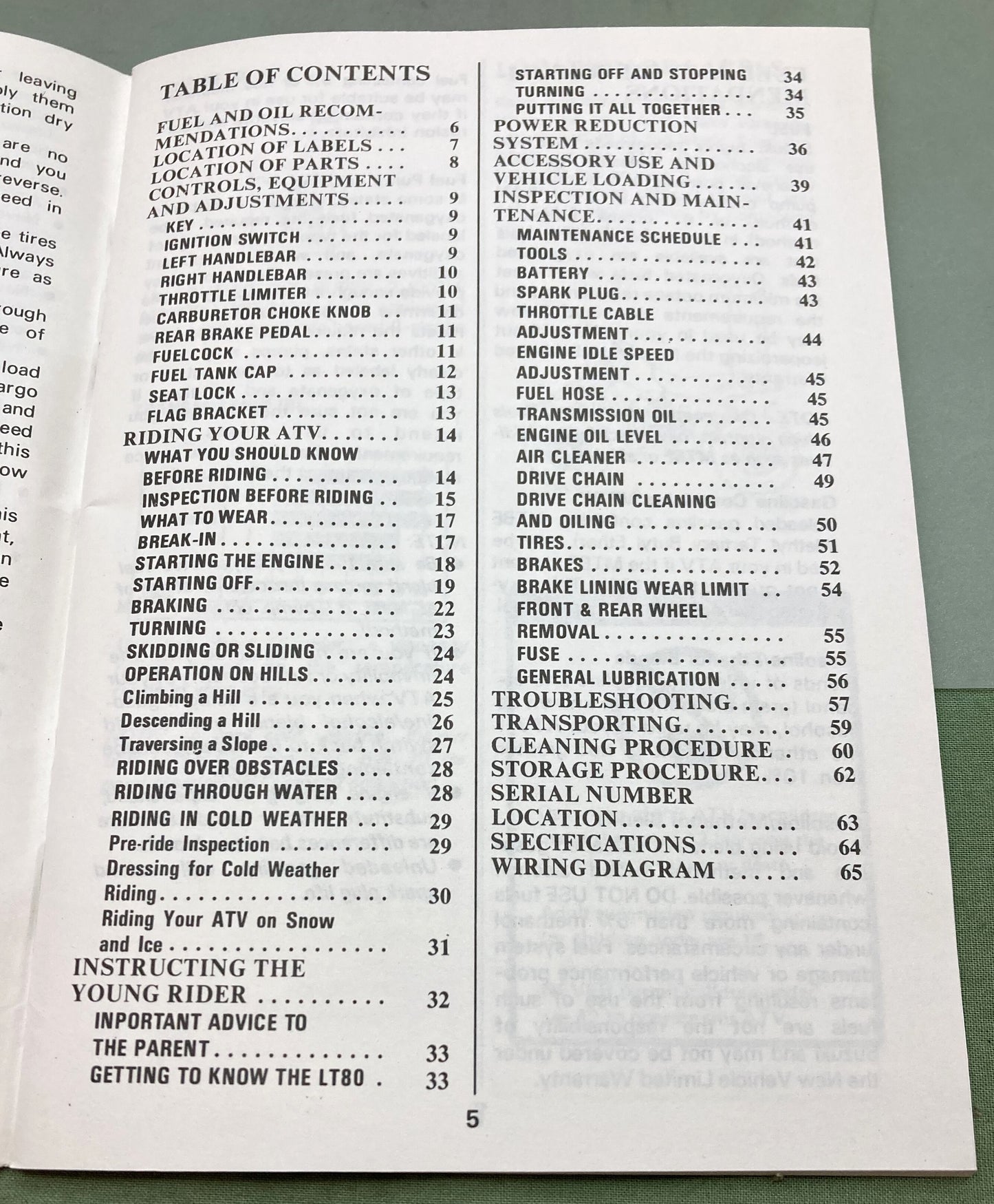 Genuine Suzuki 99011-40B59-03A LT80 Owner's Manual 1994