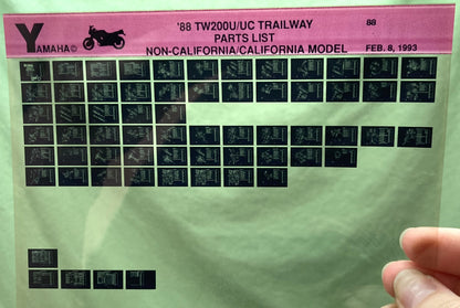 Genuine Yamaha Microfiche Lot Motorcycle/ATV/Snowmobile Parts Catalog and Manual
