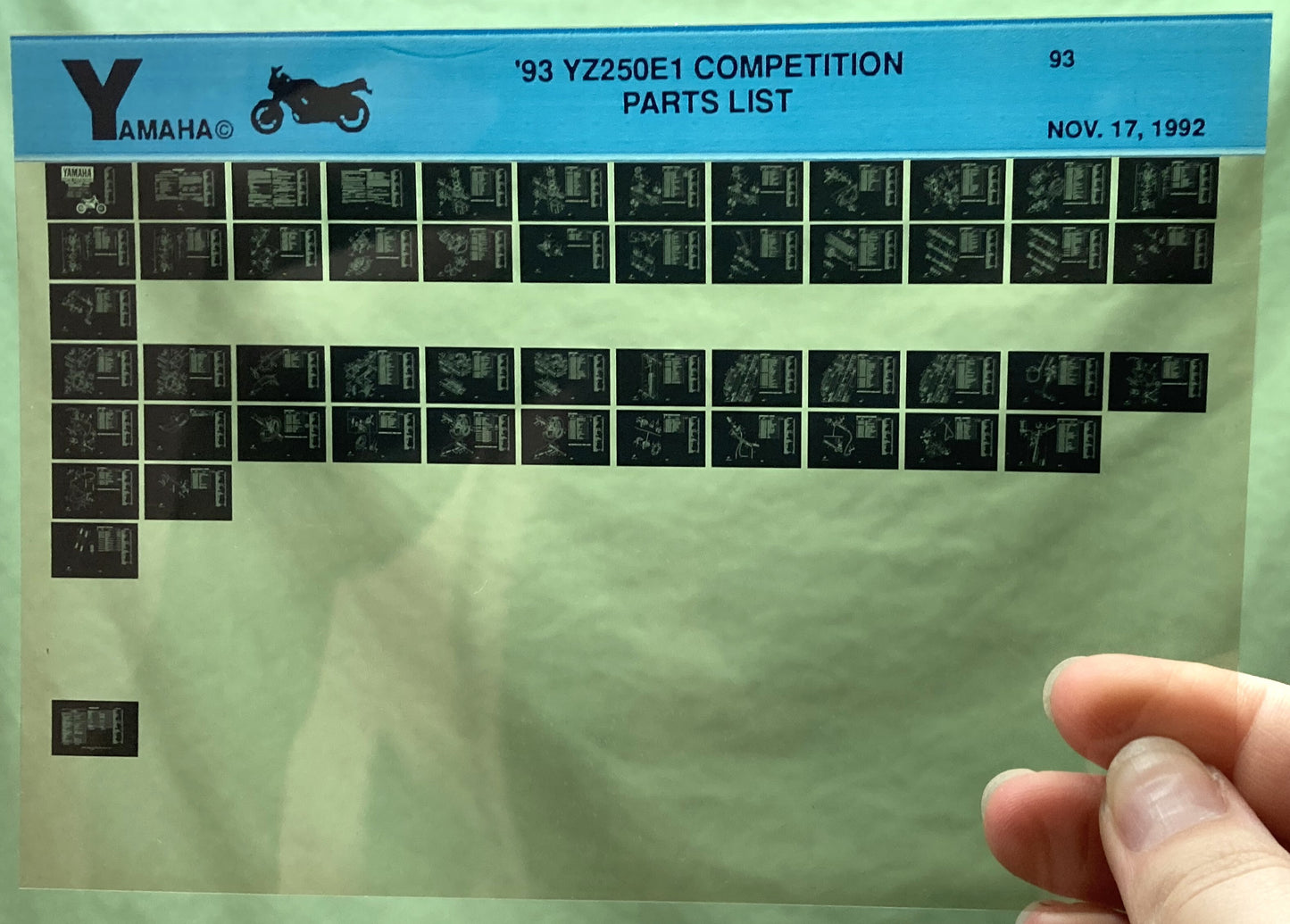 Genuine Yamaha Microfiche Lot Motorcycle/ATV/Snowmobile Parts Catalog and Manual