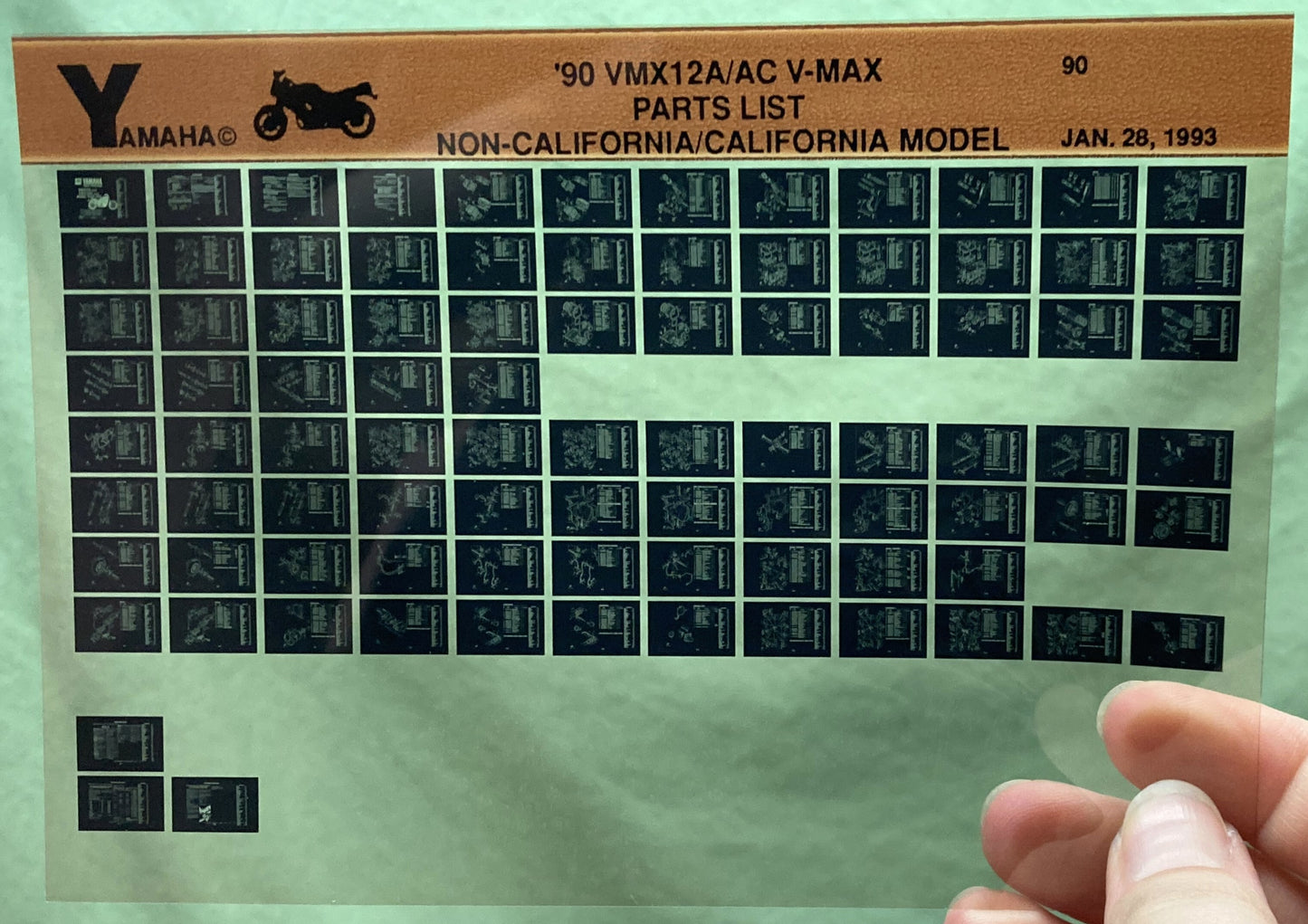 Genuine Yamaha Microfiche Lot Motorcycle/ATV/Snowmobile Parts Catalog and Manual