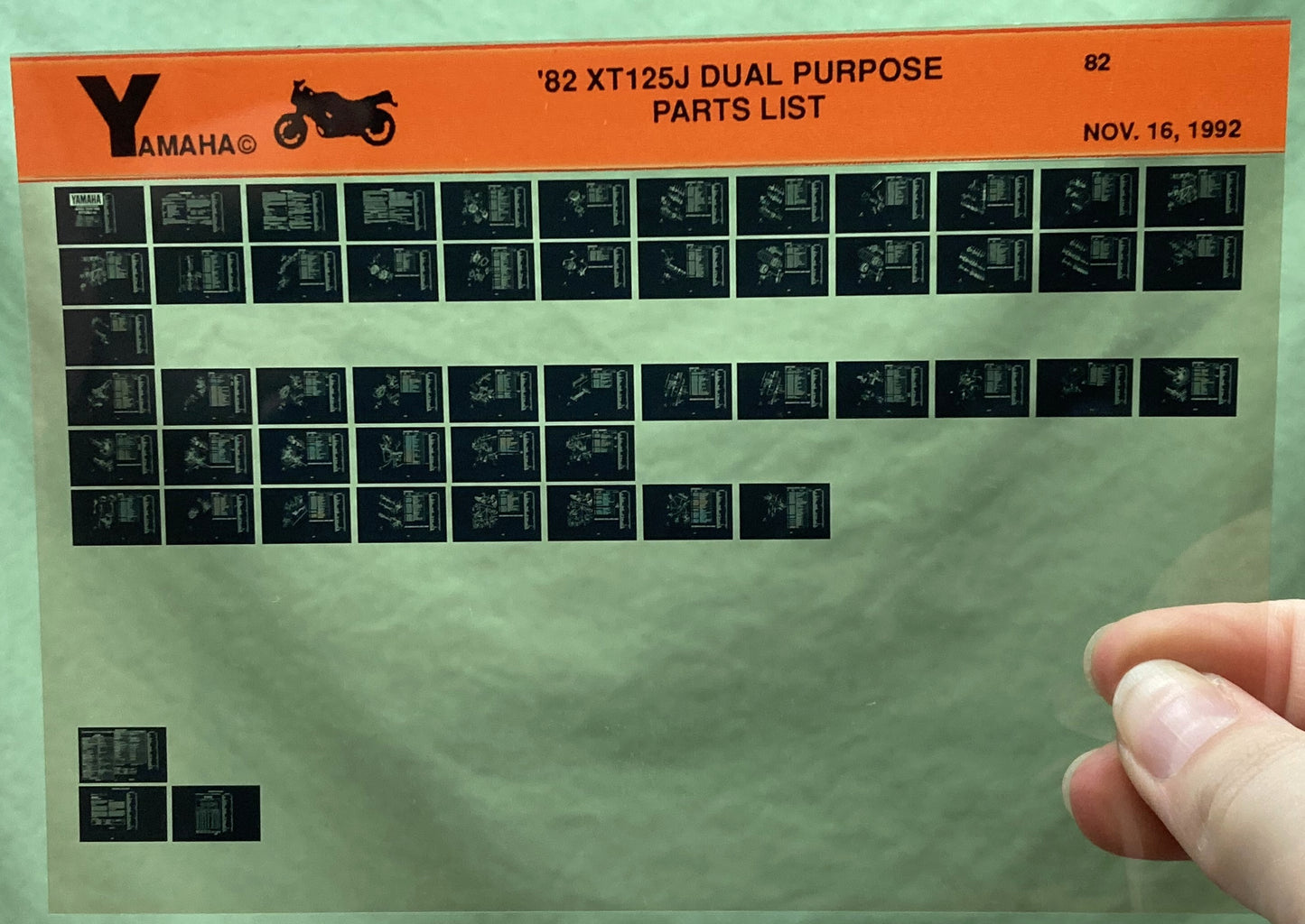 Genuine Yamaha Microfiche Lot Motorcycle/ATV/Snowmobile Parts Catalog and Manual