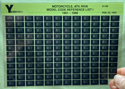 Genuine Yamaha Microfiche Lot Motorcycle/ATV/Snowmobile Parts Catalog and Manual