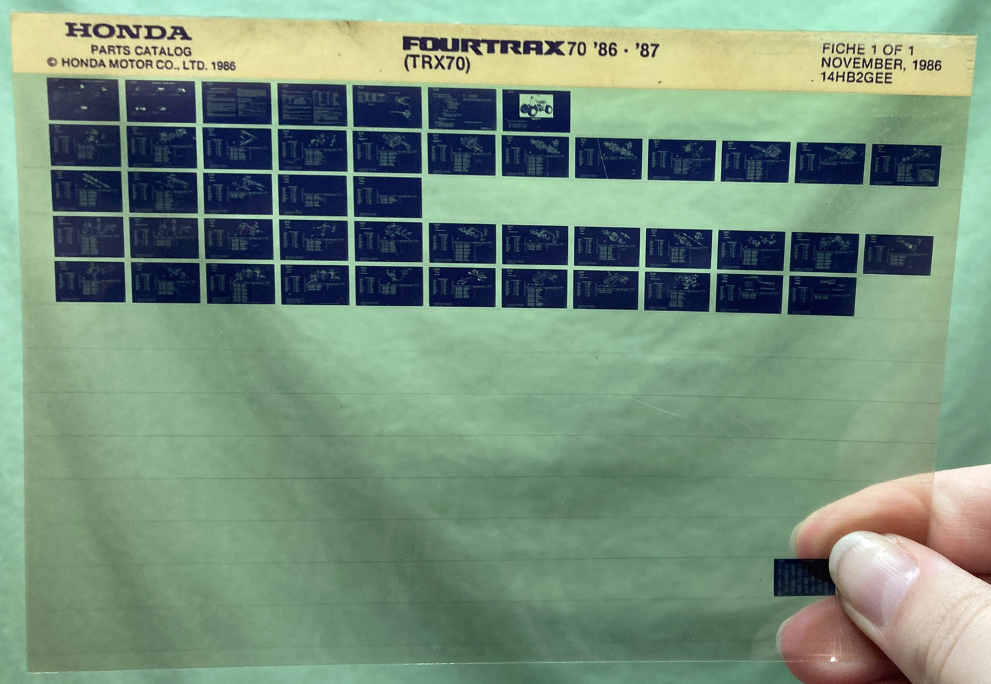 Genuine Honda Microfiche Lot Motorcycle/ATV Parts Catalog and Manual