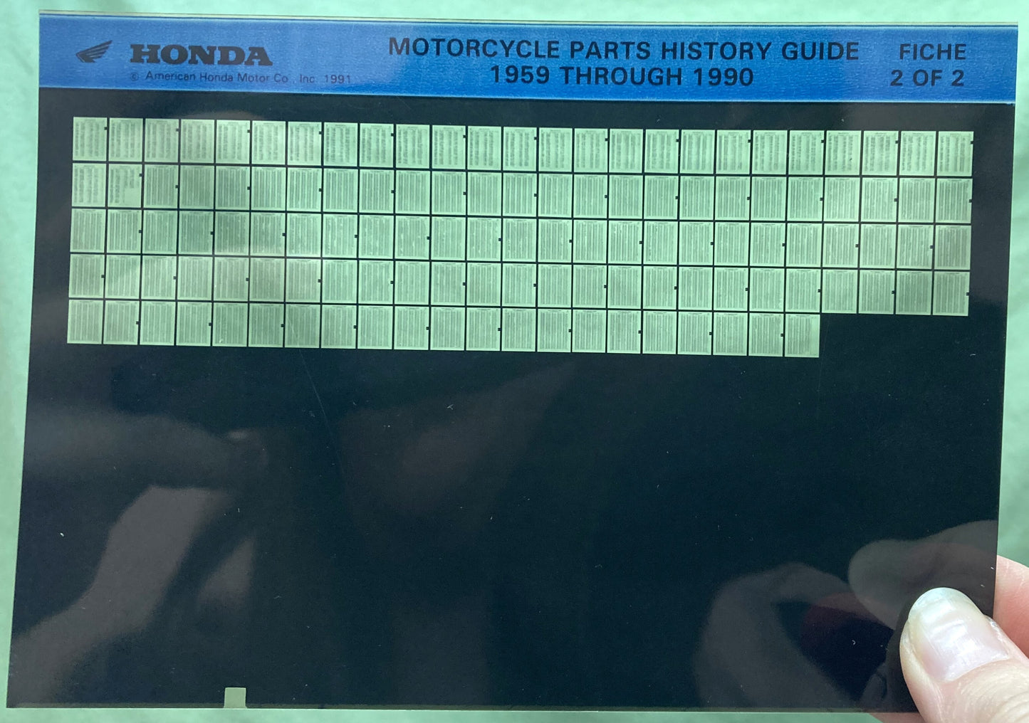 Genuine Honda Microfiche Lot Motorcycle/ATV Parts Catalog and Manual
