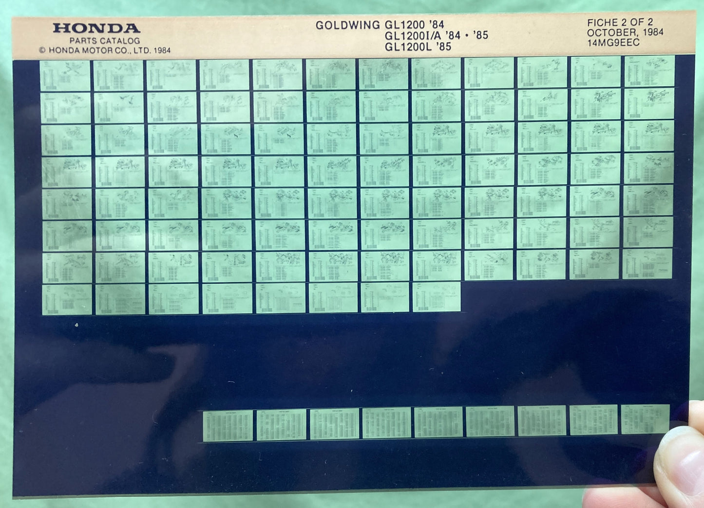 Genuine Honda Microfiche Lot Motorcycle/ATV Parts Catalog and Manual