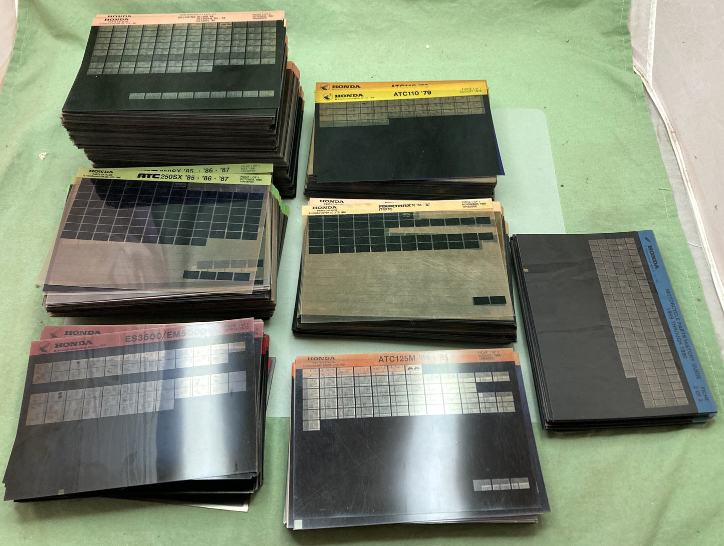 Genuine Honda Microfiche Lot Motorcycle/ATV Parts Catalog and Manual