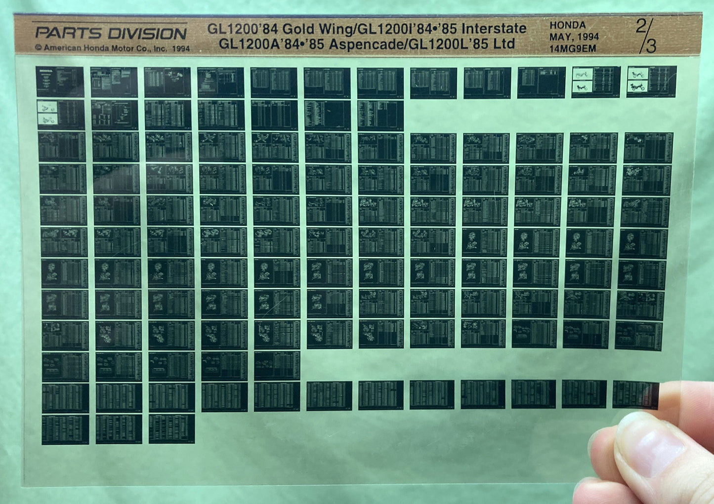 Genuine Parts Division Microfiche Lot Motorcycle/ATV Parts Catalog and Manual