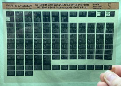 Genuine Parts Division Microfiche Lot Motorcycle/ATV Parts Catalog and Manual
