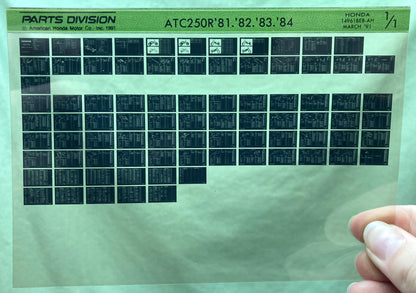 Genuine Parts Division Microfiche Lot Motorcycle/ATV Parts Catalog and Manual