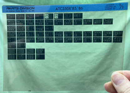 Genuine Parts Division Microfiche Lot Motorcycle/ATV Parts Catalog and Manual