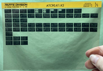 Genuine Parts Division Microfiche Lot Motorcycle/ATV Parts Catalog and Manual
