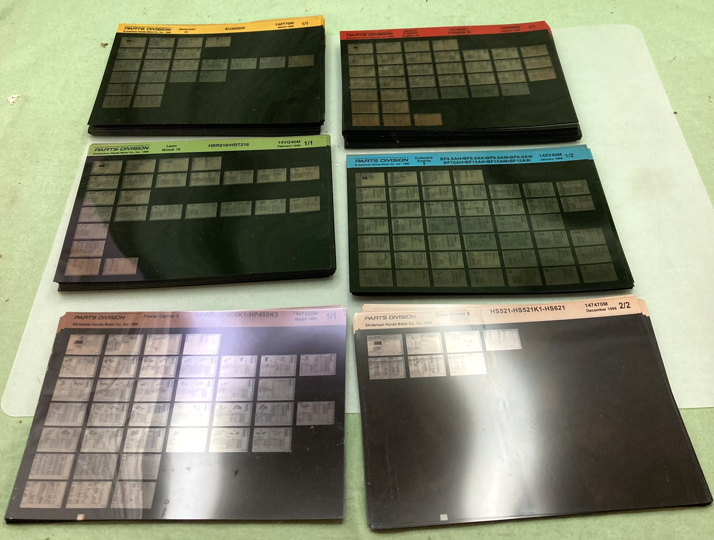 Genuine Parts Division Microfiche Lot Generator, Mower, Snow Blower, Gen. Engine