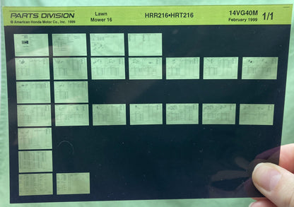 Genuine Parts Division Microfiche Lot Generator, Mower, Snow Blower, Gen. Engine