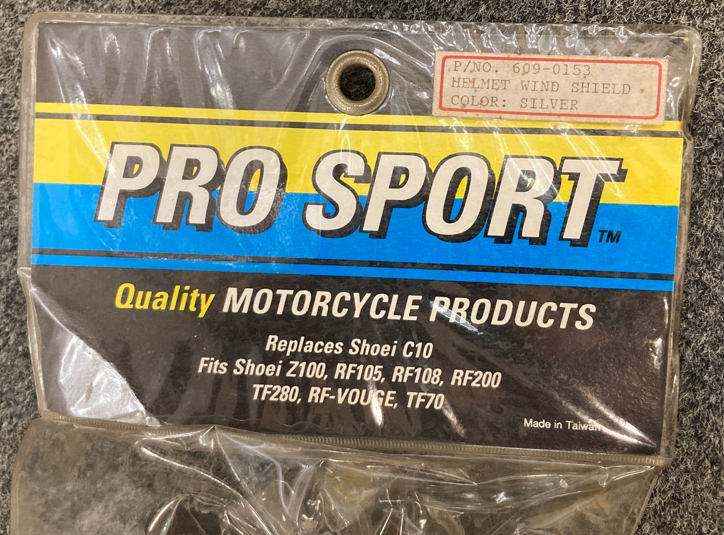 New Genuine Pro Sport 609-0153 Helmet Wind Shield, Silver