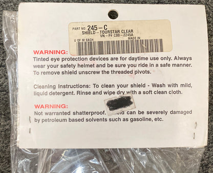 New Genuine Bell 245-C Helmet Shield - Tourstar Clear