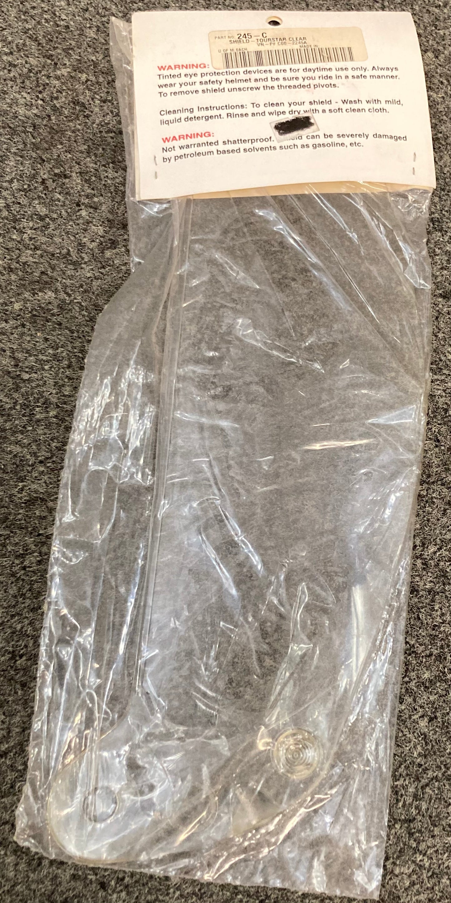 New Genuine Bell 245-C Helmet Shield - Tourstar Clear
