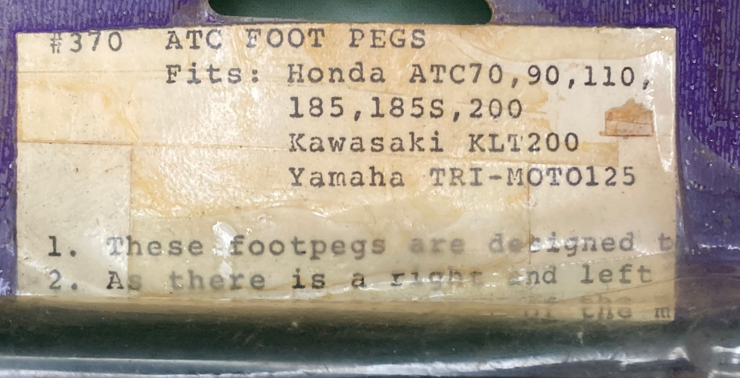 New Genuine MC Enterprises 370 Honda ATC70 foot pegs