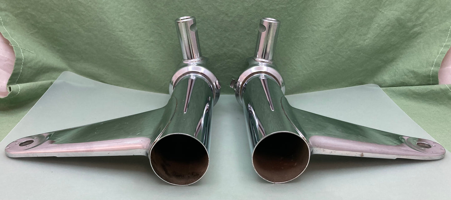 Honda CB650 Custom front fork ears headlight mount set chrome 1981