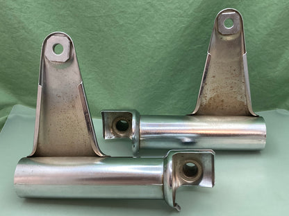 Honda CB650 Custom front fork ears headlight mount set chrome 1981