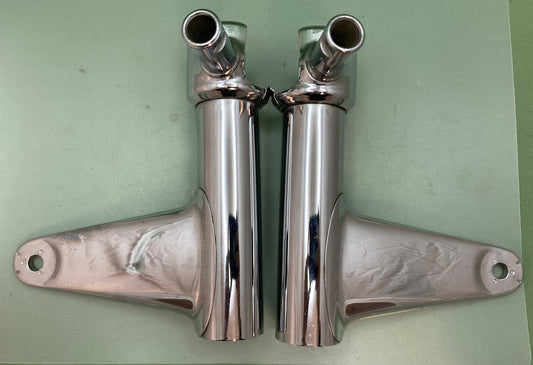 Honda CB650 Custom front fork ears headlight mount set chrome 1981