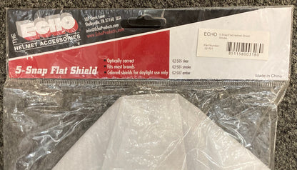 New Genuine ECHO 02-501 Flat Smoke Helmet Shield, 5-Snap