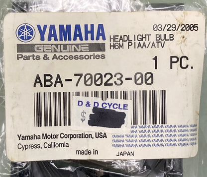 New Genuine Yamaha ABA-70023-00 Headlight Bulb H6m Piaa/Atv , ABA-70023-00-00