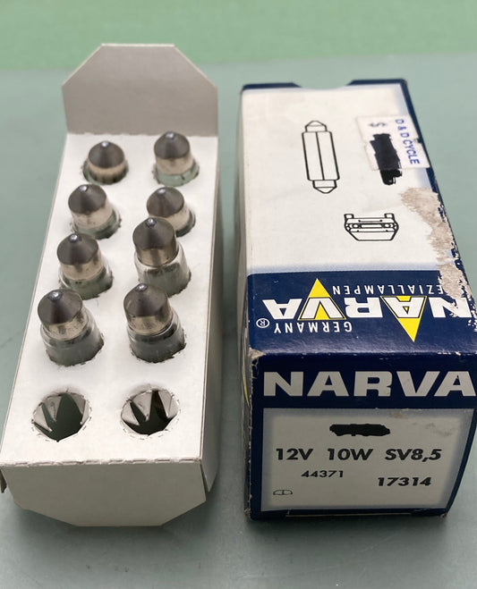 8 PK New Genuine Narva 17314 Bulb 12V/10W SV8,5