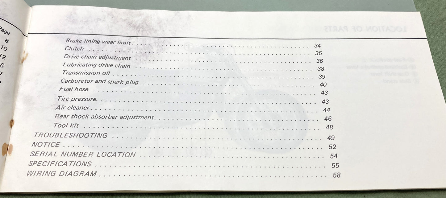 Genuine Suzuki 99011-41651 RM80 Owner's Manual 1978