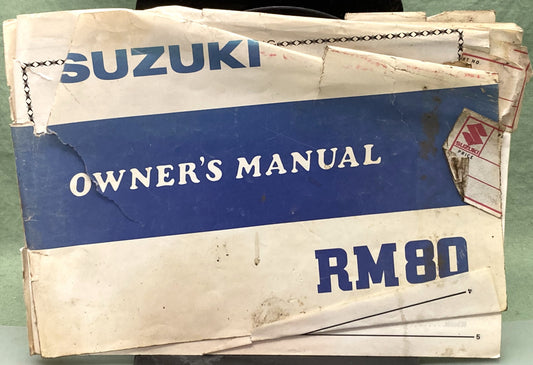Genuine Suzuki 99011-20320-03A RM80 Owner's Manual 1979