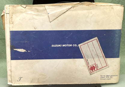 Genuine Suzuki 99011-20320-03A RM80 Owner's Manual 1979