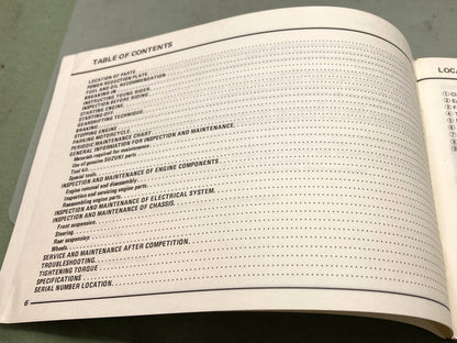 Genuine Suzuki 99011-46693-03A RM60 Owner's Manual 1981