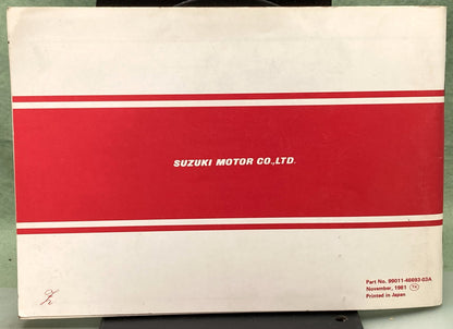 Genuine Suzuki 99011-46693-03A RM60 Owner's Manual 1981