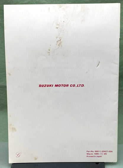 Genuine Suzuki 99011-02427-03A FA50 Owner's Manual 1985