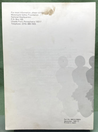 Genuine Suzuki 99014-20602 Motorcycle Riding Tips 1983
