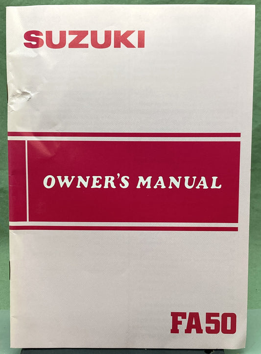 Genuine Suzuki 99011-02225-03A FA50 Owner's Manual 1983