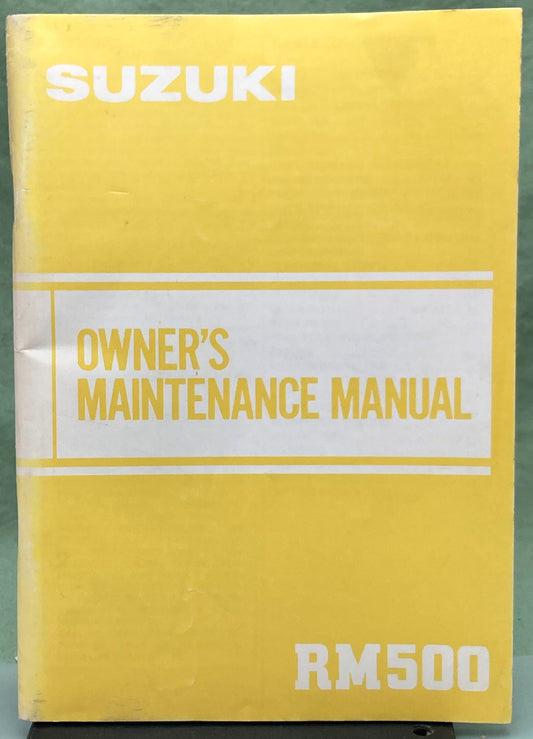 Genuine Suzuki 99011-14222-03A RM500 Owner's Maintenance Manual 1982