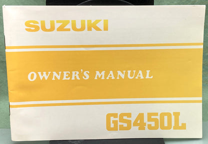 Genuine Suzuki 99011-14222-03A GS450L Owner's Manual 1981