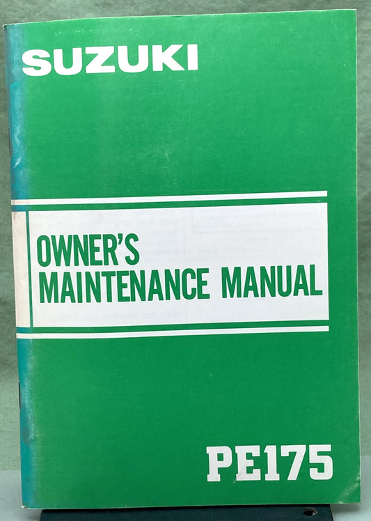 Genuine Suzuki 99011-14421-03A PE175 Owner's Maintenance Manual 1982