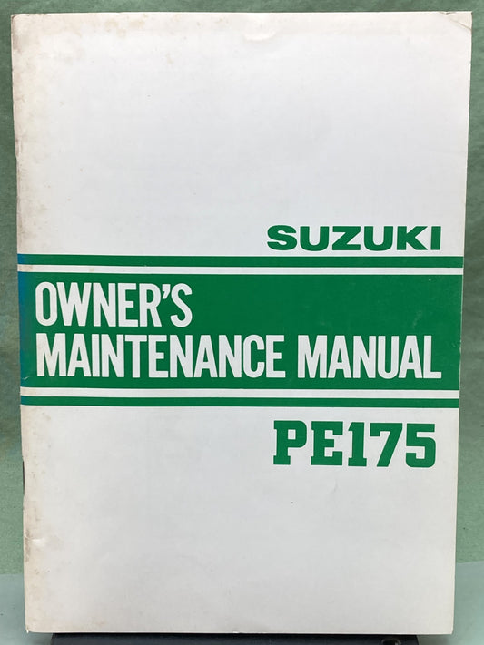 Genuine Suzuki 99011-14420-03A PE175 Owner's Maintenance Manual 1981