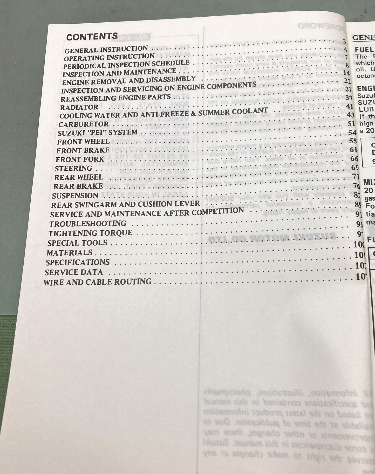 Genuine Suzuki 99011-27C50-03A RM125 Owner's Maintenance Manual 1988