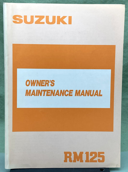 Genuine Suzuki 99011-27C50-03A RM125 Owner's Maintenance Manual 1988