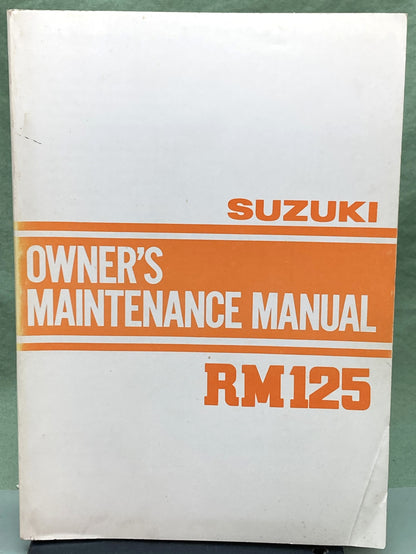 Genuine Suzuki 99011-14121-03A RM125 Owner's Maintenance Manual 1981