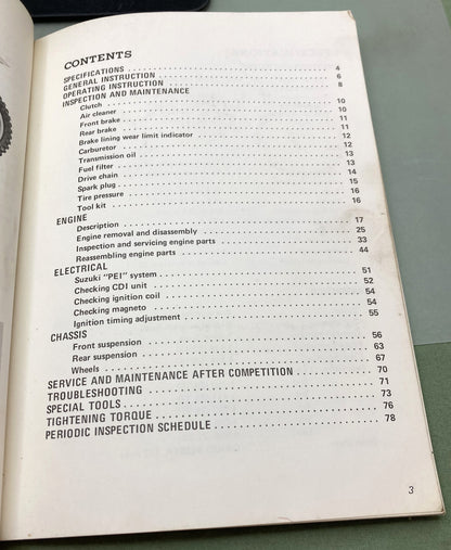 Genuine Suzuki 99011-41603 RM125 Owner's Manual 1977