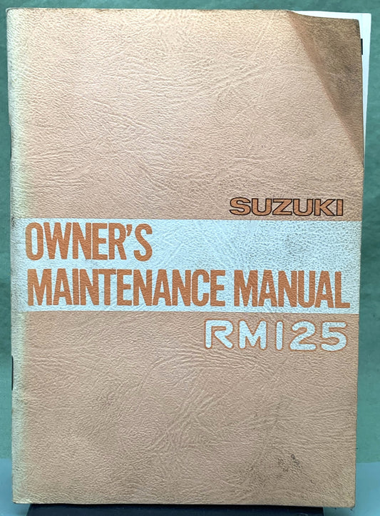Genuine Suzuki 99011-41603-03A RM125 Owner's Maintenance Manual 1978