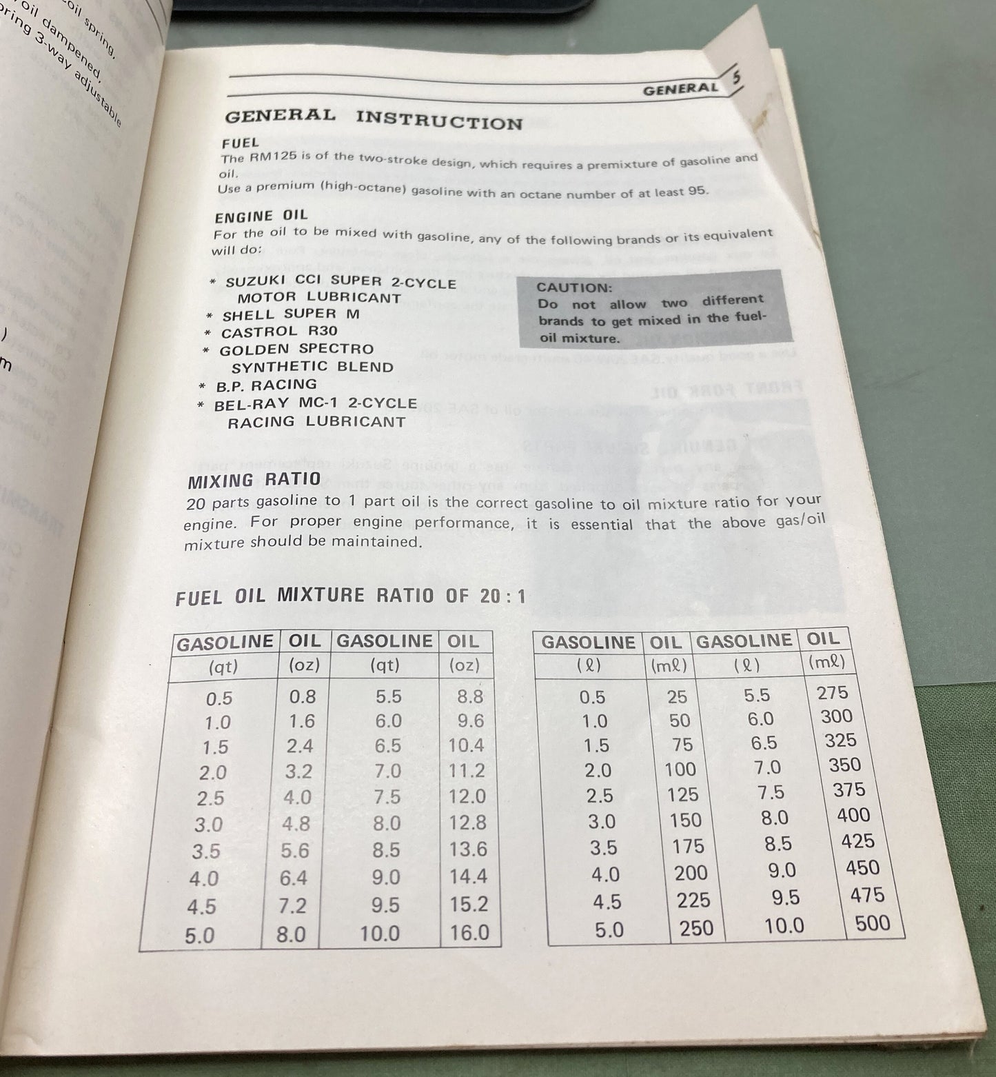 Genuine Suzuki 99011-41603-03A RM125 Owner's Maintenance Manual 1978