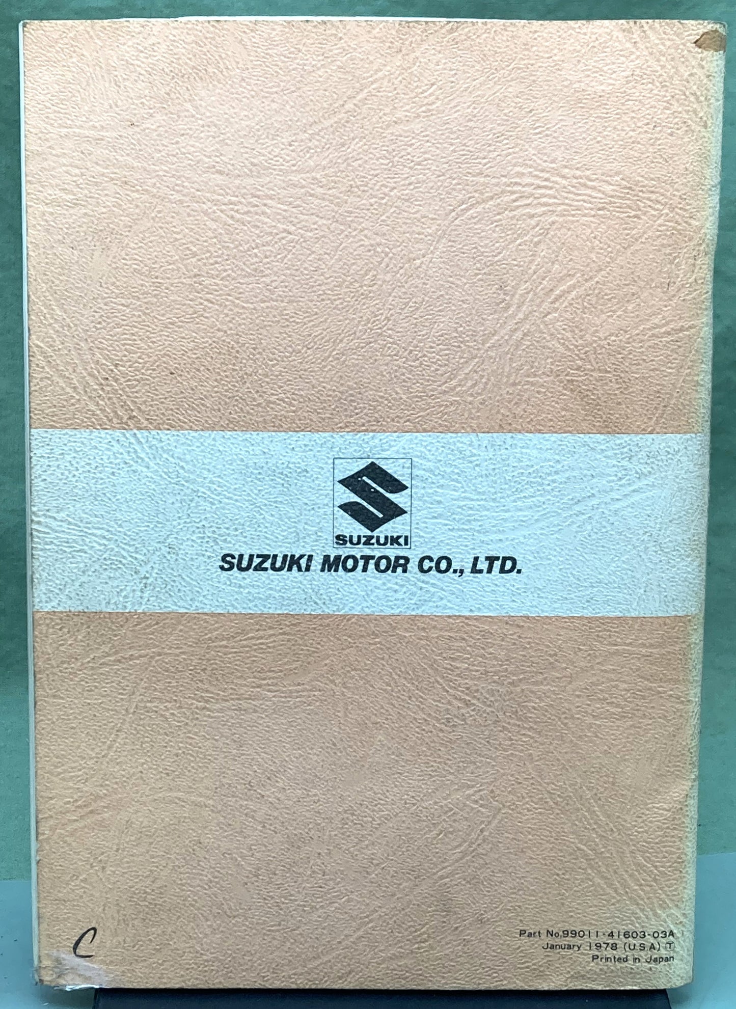 Genuine Suzuki 99011-41603-03A RM125 Owner's Maintenance Manual 1978