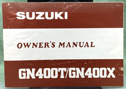 Genuine Suzuki 99011-37321-03A GN400T/GN400X Owner's Manual 1980