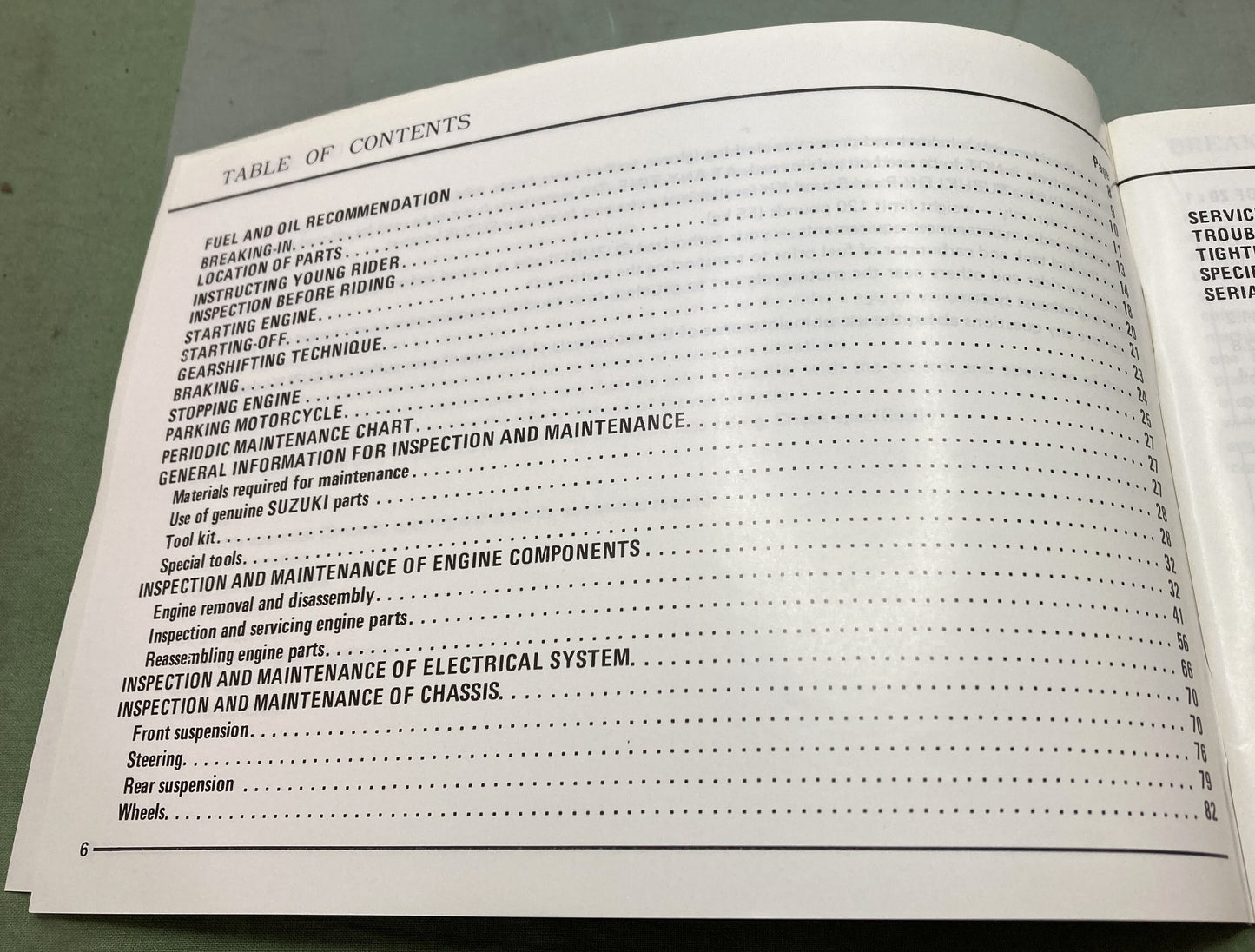 Genuine Suzuki 99011-20321-03A RM80 Owner's Manual 1980