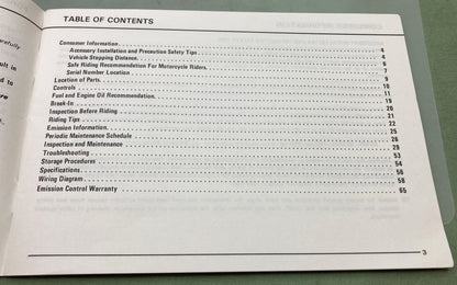 Genuine Suzuki 99011-11920-03A GS300L Owner's Manual 1982